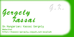 gergely kassai business card